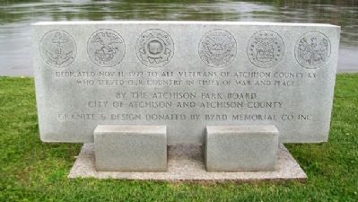 Atchison Veterans Memorial Marker image. Click for full size.