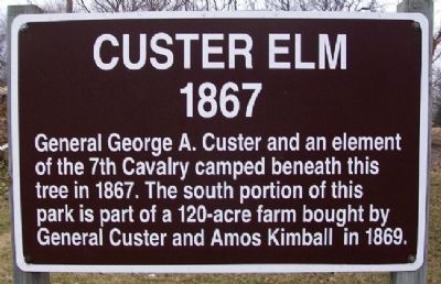 Custer Elm Marker. Click for full size. Custer Elm Marker image. Click for full size.