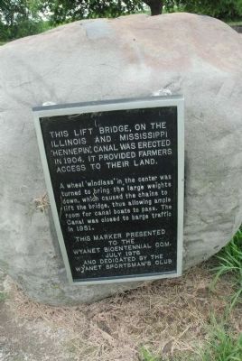 The Hennepin Canal Lift Bridge Marker image. Click for full size.