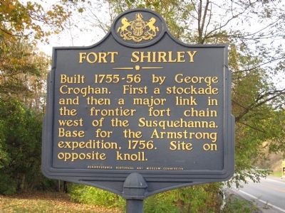 Fort Shirley Marker image. Click for full size.