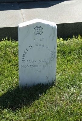 Confederate Memorial Marker, 1st Lt. Henry H. Marmaduke, as mentioned image. Click for full size.