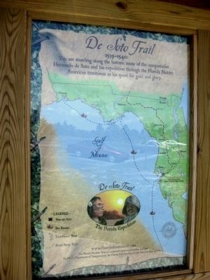 De Soto Trail Marker (left panel) image. Click for full size.