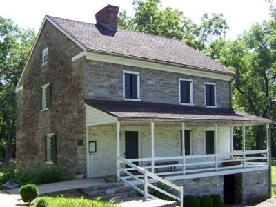 Hager House National Register Plaque (Stone) seen at far left image. Click for full size.