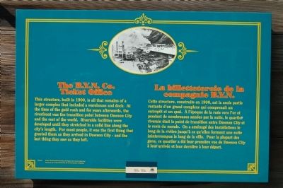 The B.Y.N. Co. Ticket Office/La billettetereie de la compagnie B.Y.N. Marker image. Click for full size.