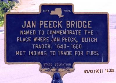 Jan Peeck Bridge Marker image. Click for full size.