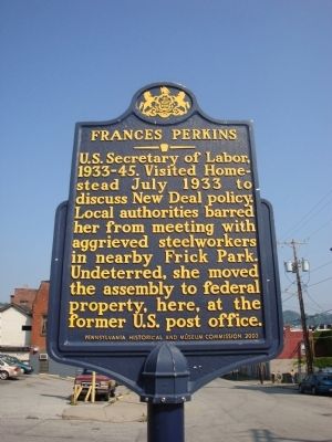 Frances Perkins Marker image. Click for full size.