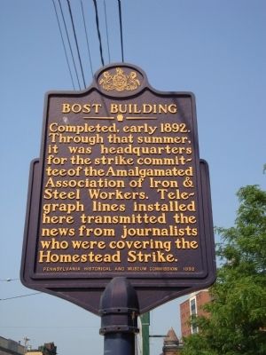 Bost Building Marker. Click for full size. Bost Building Marker image. Click for full size.