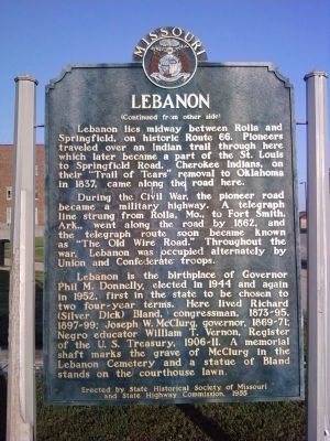 Lebanon Marker. Click for full size. Lebanon Marker image. Click for full size.