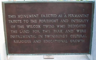 The Wilcox Twins Marker. Click for full size. The Wilcox Twins Marker image. Click for full size.