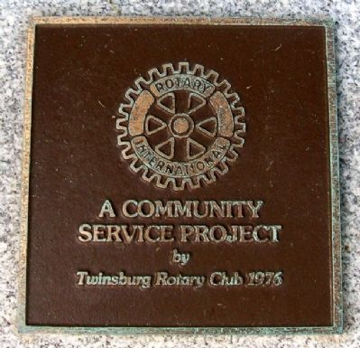 Rotary Emblem at the Wilcox Twins Monument image. Click for full size.