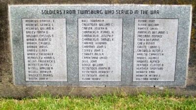 Twinsburgh Civil War Memorial Honor Roll image. Click for full size.
