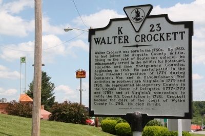 Walter Crockett Marker. Click for full size. Walter Crockett Marker image. Click for full size.