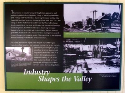 Industry Shapes the Valley Marker. Click for full size. Industry Shapes the Valley Marker image. Click for full size.