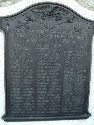Medford World War I Memorial Marker image. Click for full size.