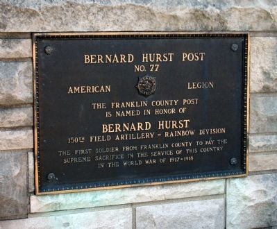 Plaque - - ' Bernard Hurst '. Click for full size. Plaque - - ' Bernard Hurst ' image. Click for full size.