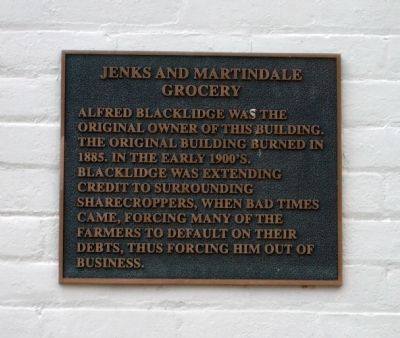 Jenks and Martindale Grocery Marker. Click for full size. Jenks and Martindale Grocery Marker image. Click for full size.