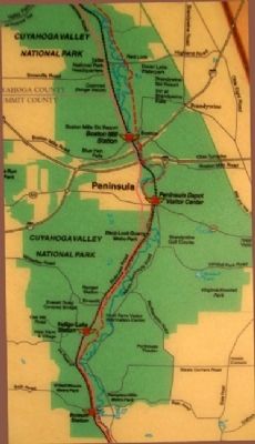 Map on Cuyahoga Valley Scenic Railroad Marker image. Click for full size.
