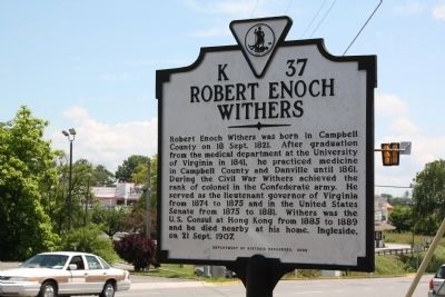 Robert Enoch Withers Marker image. Click for full size.