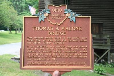 Thomas J. Malone Bridge Marker image. Click for full size.