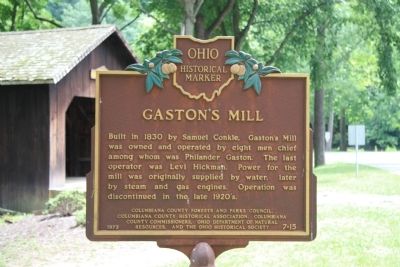 Gaston's Mill Marker image. Click for full size.