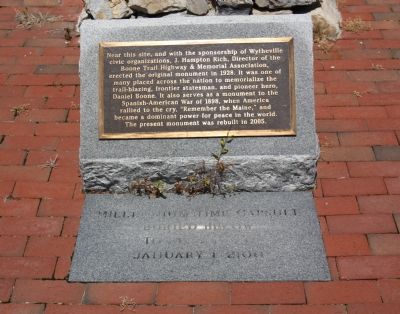 Boone Trail Highway Memorial Marker. Click for full size. Boone Trail Highway Memorial Marker image. Click for full size.