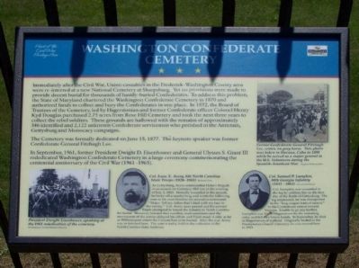 Washington Confederate Cemetery Marker image. Click for full size.