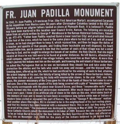 Father Juan Padilla Monument Marker image. Click for full size.
