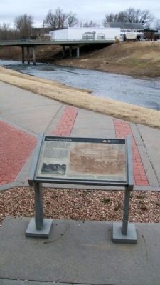 Neosho River Crossing and Marker image. Click for full size.