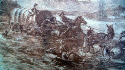 Illustration on Neosho Crossing Marker image. Click for full size.