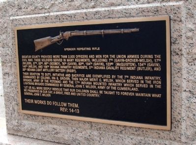 Obverse Side - - Decatur County Civil War Memorial Marker image. Click for full size.