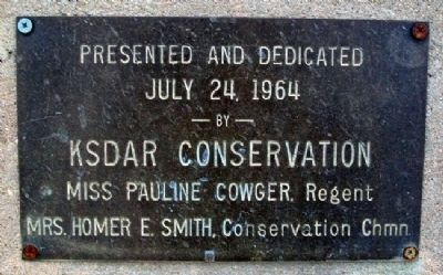 Marker at Madonna of the Trail Park image. Click for full size.