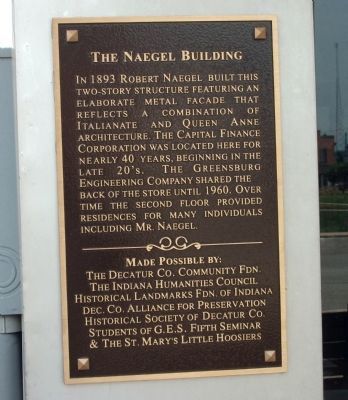 The Naegel Building Marker image. Click for full size.