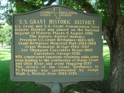U.S. Grant Historic District Marker image. Click for full size.