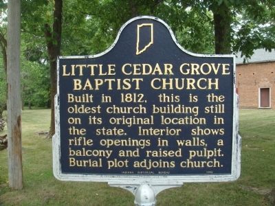 Little Cedar Grove Baptist Church Marker image. Click for full size.