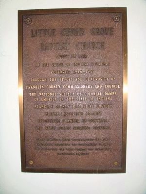 Related Little Cedar Grove Baptist Church Marker image. Click for full size.