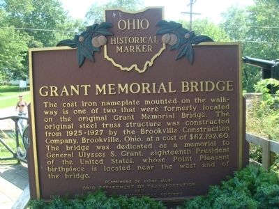 Grant Memorial Bridge Marker image. Click for full size.