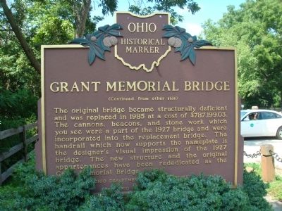 Grant Memorial Bridge Marker image. Click for full size.