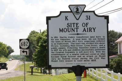 Site of Mount Airy Marker image. Click for full size.