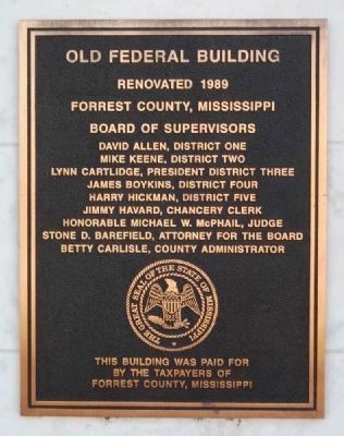 Old Federal Building Left Marker image. Click for full size.