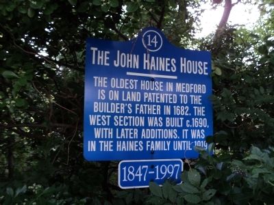 The John Haines House Marker image. Click for full size.