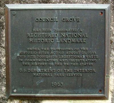 Council Grove NHL Marker image. Click for full size.