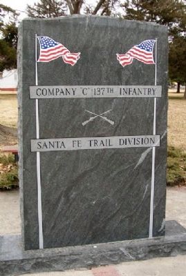 Company "C" 137th Infantry Monument (front) image. Click for full size.