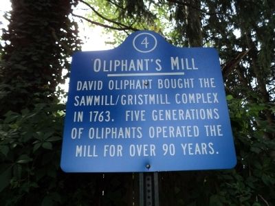 Oliphants Mill Marker image. Click for full size.