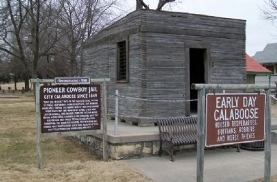 Pioneer Cowboy Jail and Markers image. Click for full size.