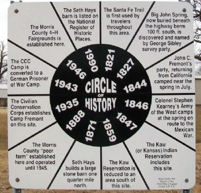 Morris County 4-H Fairgrounds Circle of History Marker image. Click for full size.