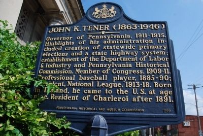 John K. Tener Marker image. Click for full size.