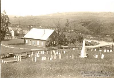 Mingo Presbyterian Church and graveyard image. Click for full size.