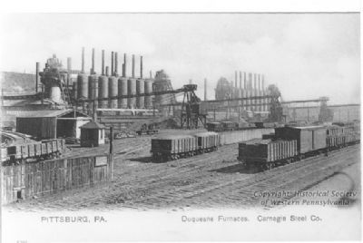 Blast Furnaces at the Duquesne Works in Duquesne, Allegheny County image. Click for full size.