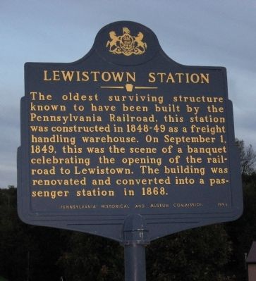 Lewistown Station Marker image. Click for full size.