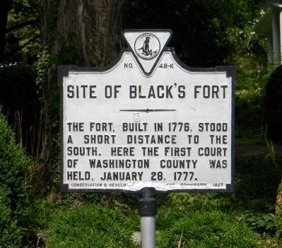 Site of Black's Fort Marker image. Click for full size.